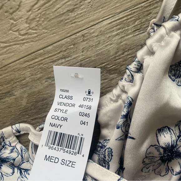 Pacsun Satin Floral Bustier Smocked Top - Picture 10 of 14